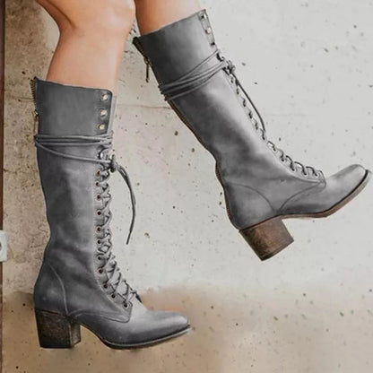 BELLA | CHIC LEATHER KNEE BOOTS