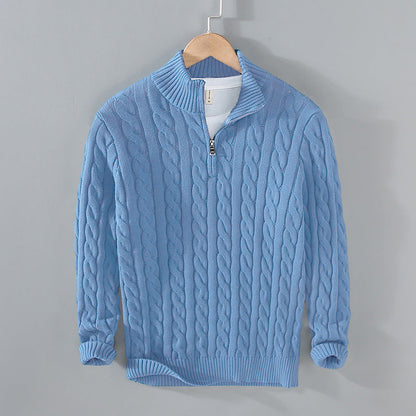 BRADLEY | ZIP NECK KNIT SWEATER