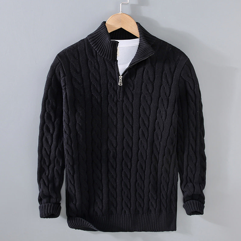 BRADLEY | ZIP NECK KNIT SWEATER