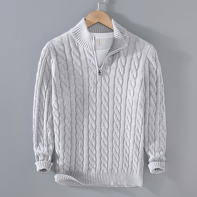 BRADLEY | ZIP NECK KNIT SWEATER