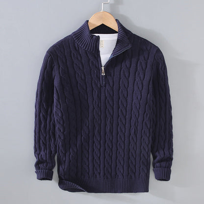 BRADLEY | ZIP NECK KNIT SWEATER