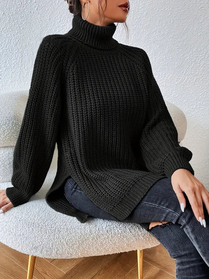 HANNAH | TURTLENECK KNIT SWEATER