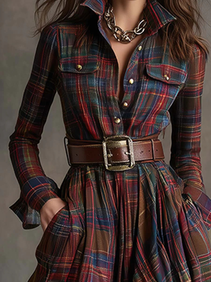 ROSIE | CHECKED MAXI DRESS