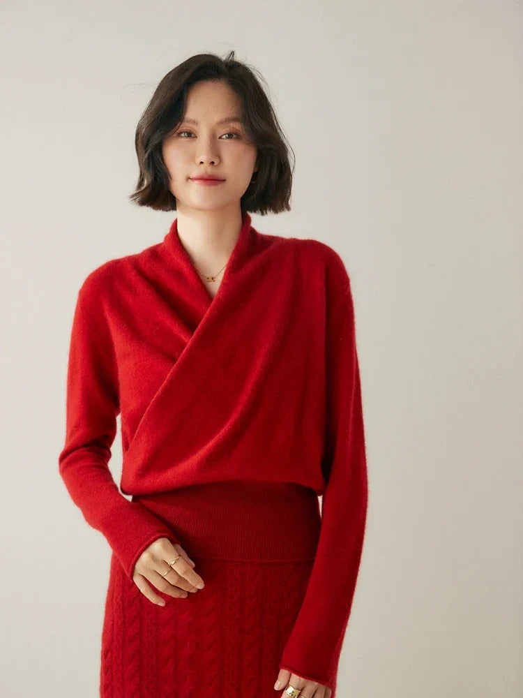 KATE | ELEGANT WRAP SWEATER