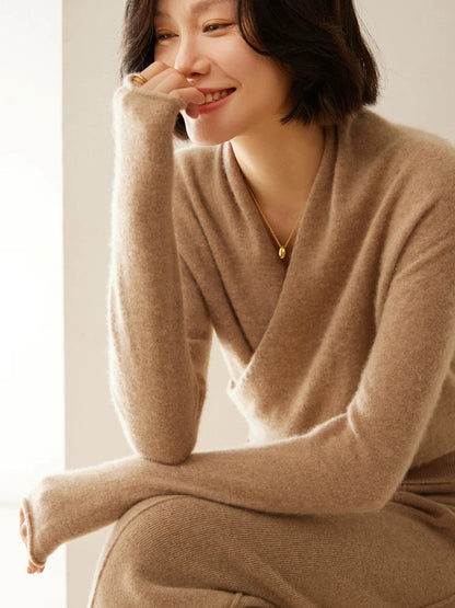 KATE | ELEGANT WRAP SWEATER