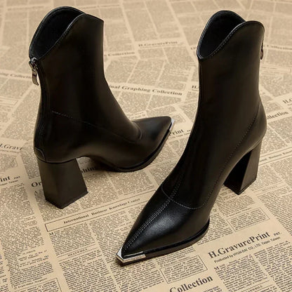 ABIGAIL | SPRING HEEL ANKLE BOOTS