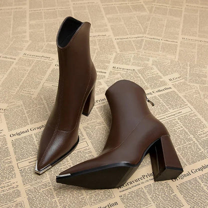 ABIGAIL | SPRING HEEL ANKLE BOOTS