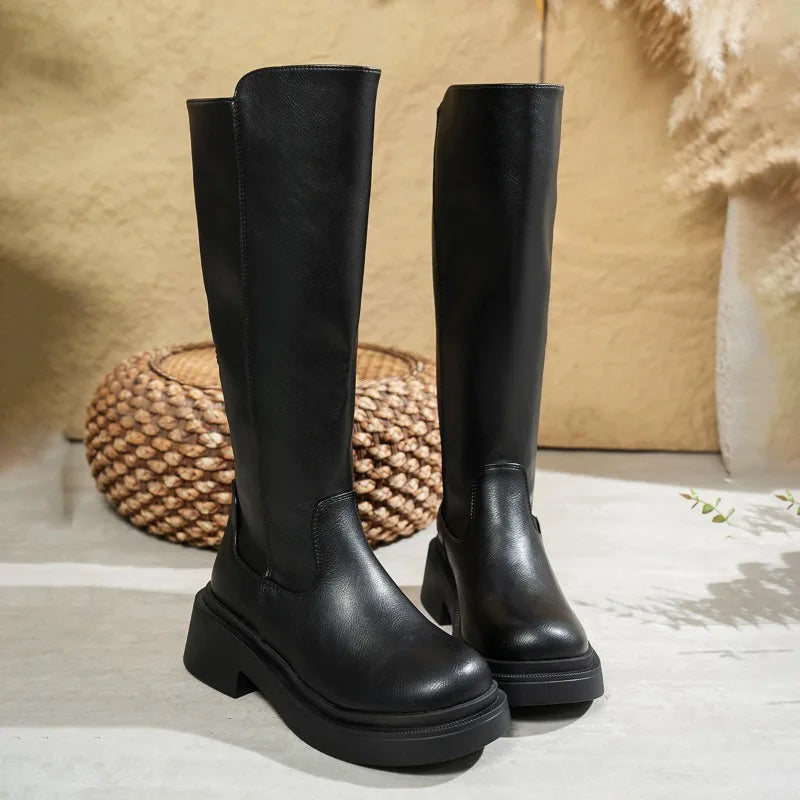 BEATRICE | LEATHER KNEE-HIGH BOOTS