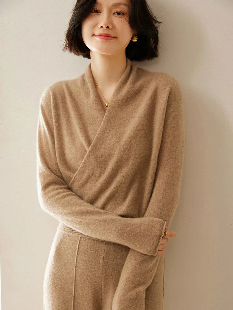 KATE | ELEGANT WRAP SWEATER