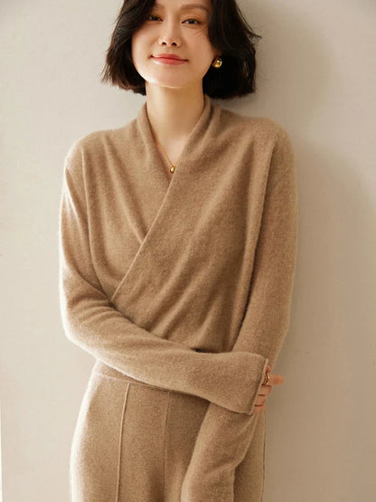 KATE | ELEGANT WRAP SWEATER