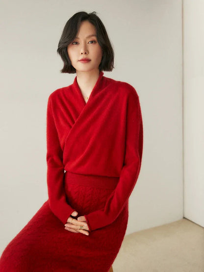 KATE | ELEGANT WRAP SWEATER