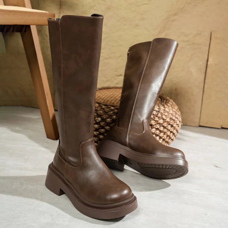 BEATRICE | LEATHER KNEE-HIGH BOOTS
