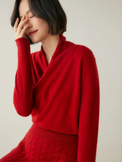 KATE | ELEGANT WRAP SWEATER