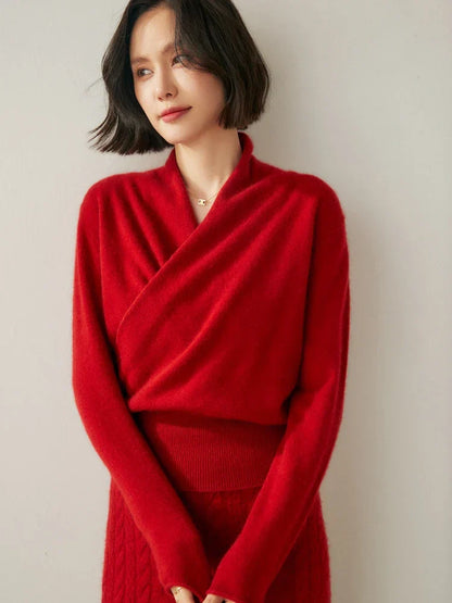 KATE | ELEGANT WRAP SWEATER