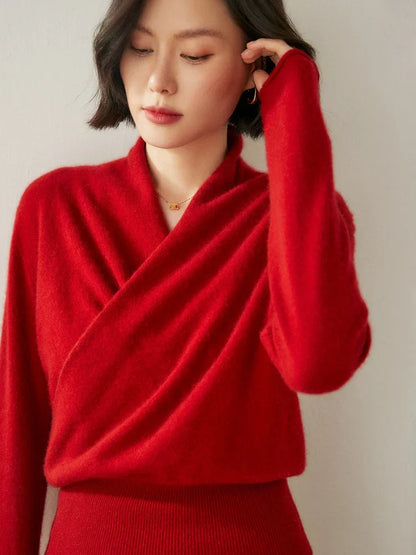 KATE | ELEGANT WRAP SWEATER
