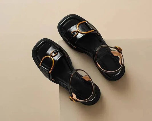 CELINE | BUCKLED FLAT SANDALS