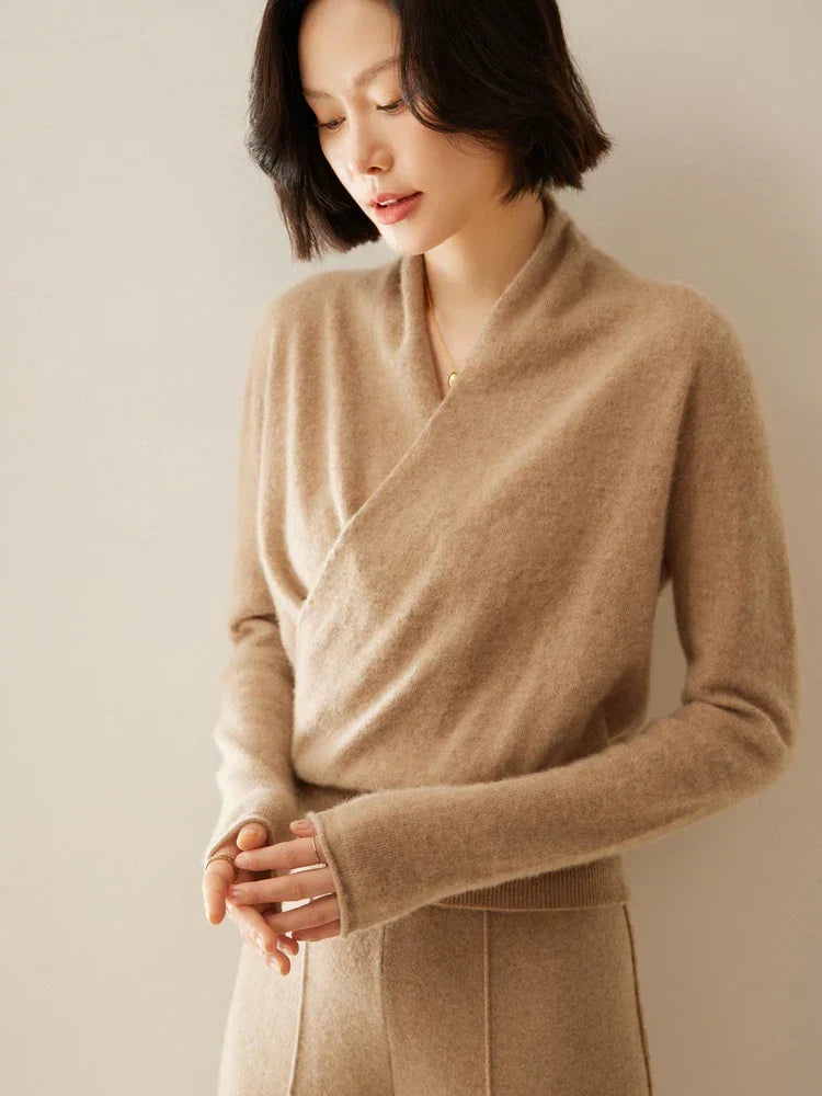 KATE | ELEGANT WRAP SWEATER