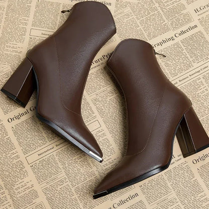 ABIGAIL | SPRING HEEL ANKLE BOOTS