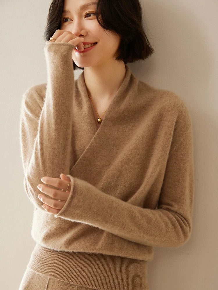 KATE | ELEGANT WRAP SWEATER