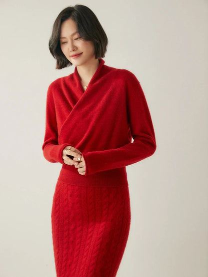 KATE | ELEGANT WRAP SWEATER