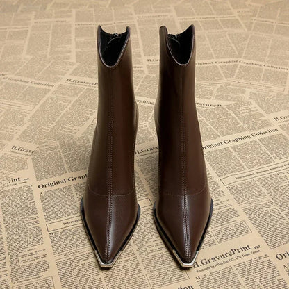 ABIGAIL | SPRING HEEL ANKLE BOOTS