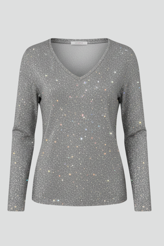 MAISIE | SEQUIN V-NECK SWEATER