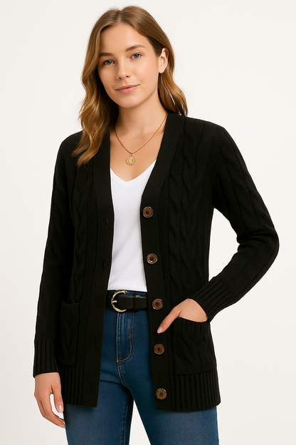 OLIVIA | CABLE KNIT CARDIGAN