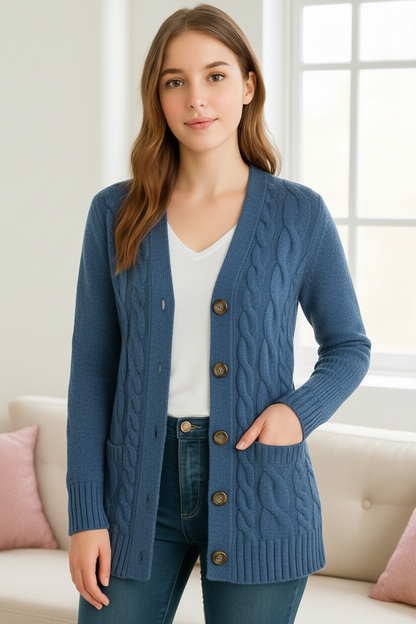 OLIVIA | CABLE KNIT CARDIGAN