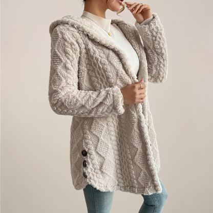 MILLIE | TEXTURED HOODED CARDIGAN