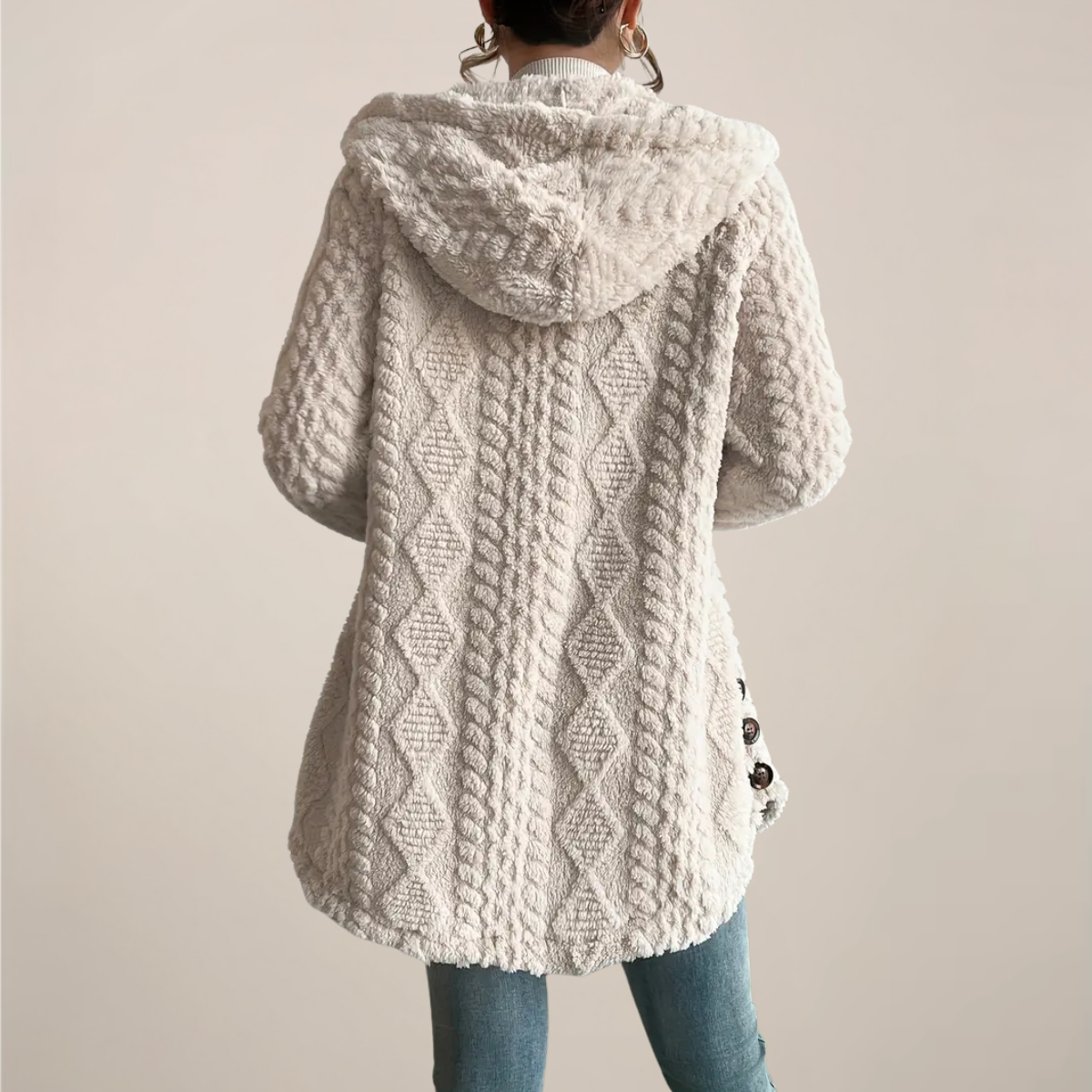 MILLIE | TEXTURED HOODED CARDIGAN
