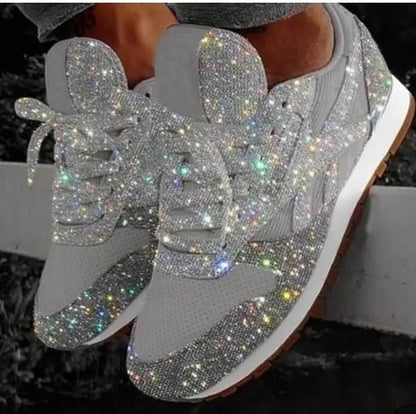 MARY | GLITTER LACE UP TRAINERS