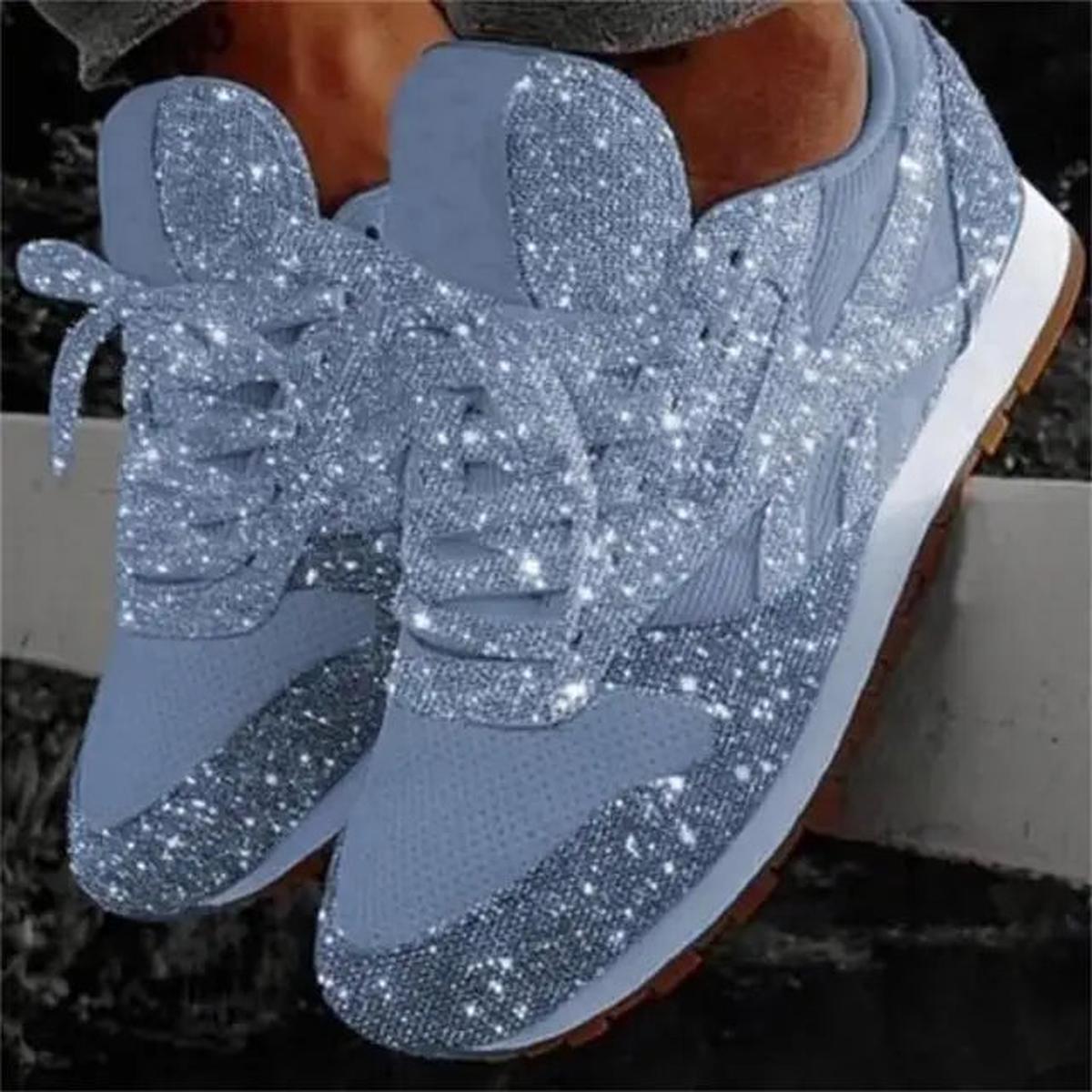 MARY | GLITTER LACE UP TRAINERS