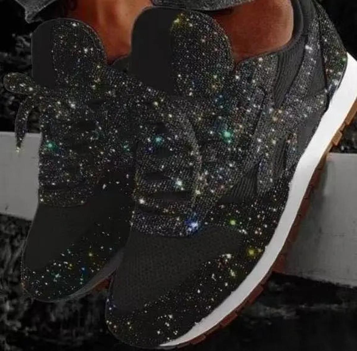 MARY | GLITTER LACE UP TRAINERS