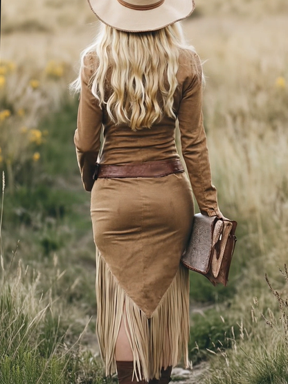 VALERIE | SUEDE FRINGE DRESS