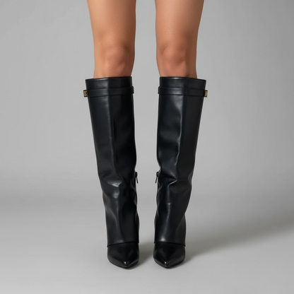 CONNIE | LEATHER THIGH-HIGH BOOTS
