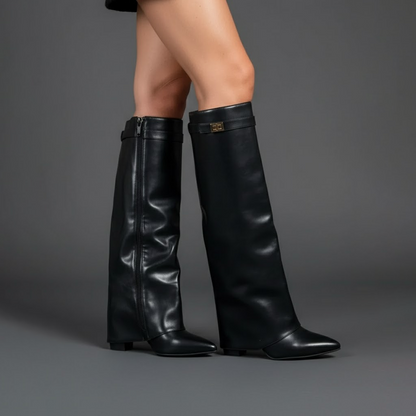 CONNIE | LEATHER THIGH-HIGH BOOTS