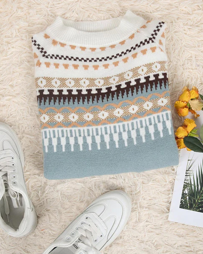 MAYA | SPRING PATTERN SWEATER
