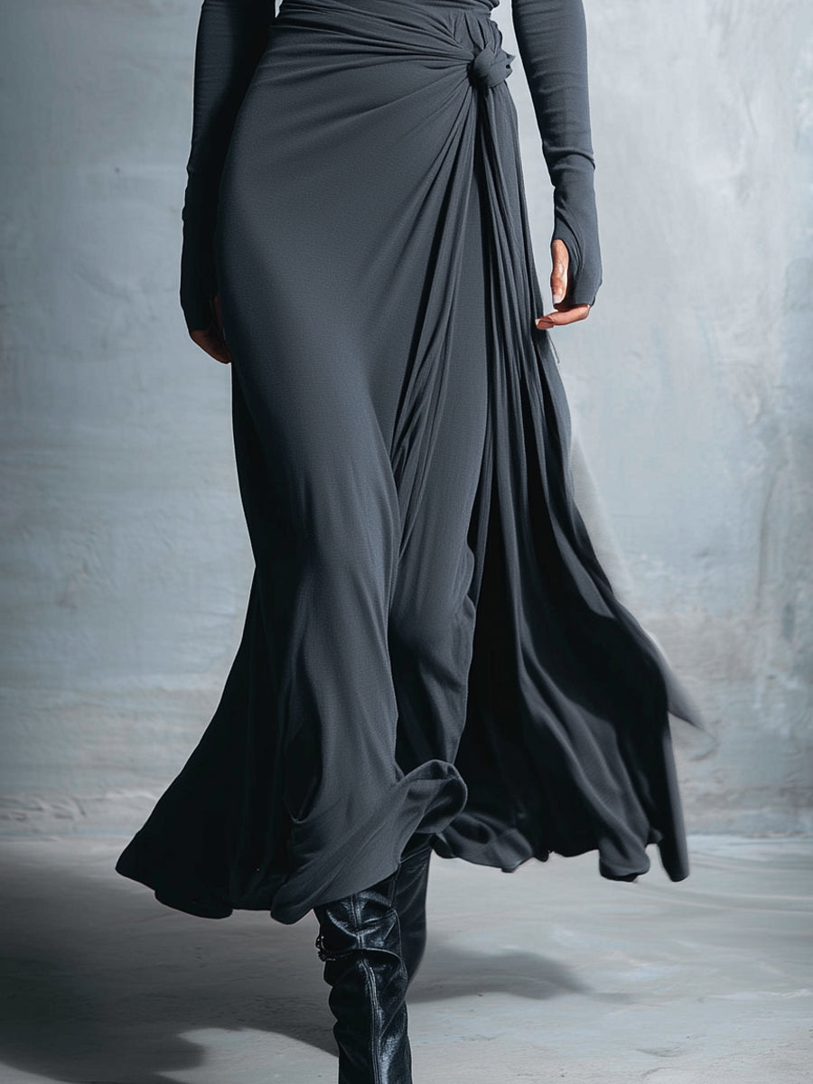 NIA | SIDE KNOT MAXI DRESS