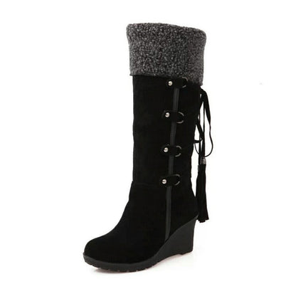 DAISY | FUR LINED WEDGE BOOTS