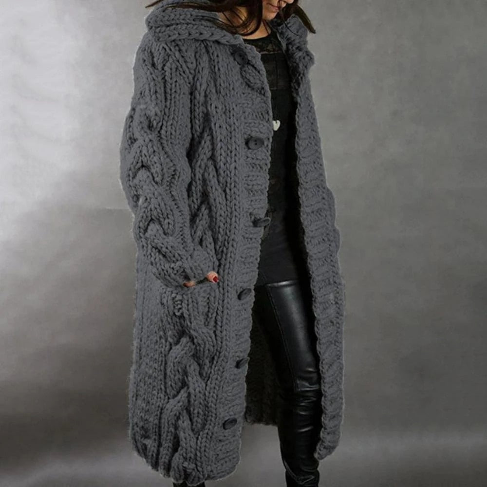 DIANA | OVERSIZED CABLE KNIT CARDIGAN