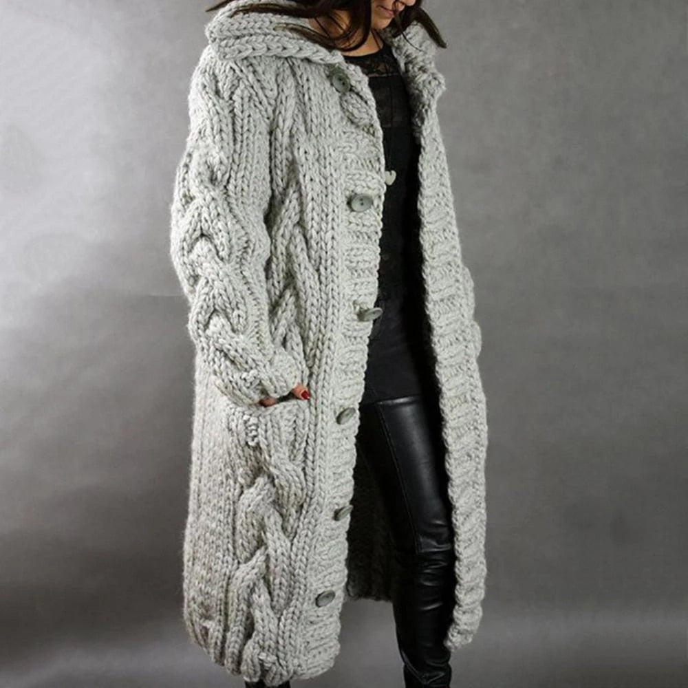 DIANA | OVERSIZED CABLE KNIT CARDIGAN