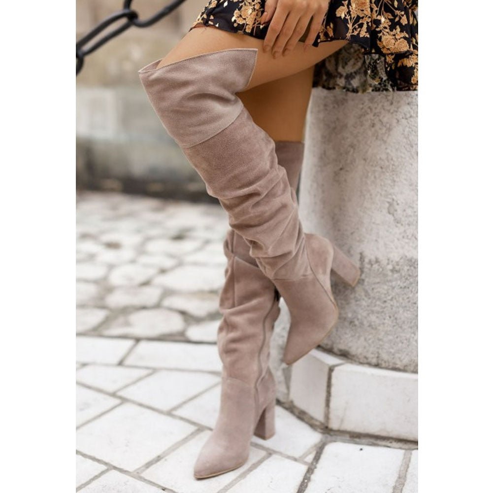 BETH | RUCHED OVERKNEE BOOTS