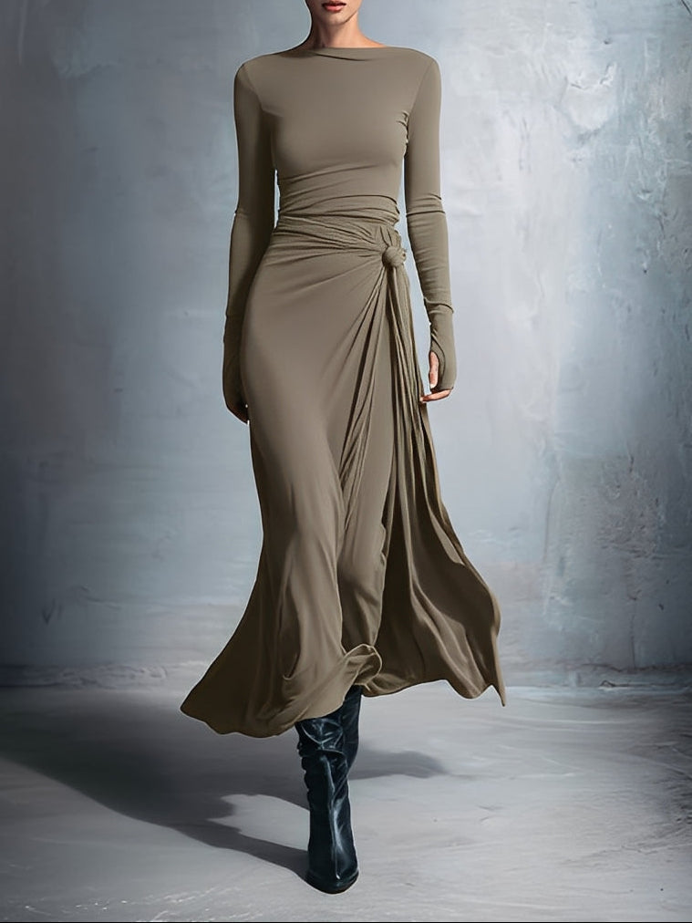 NIA | SIDE KNOT MAXI DRESS